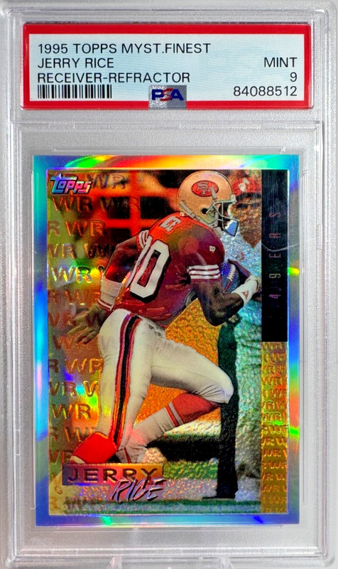 Jerry Rice 1995 Topps Mystery Finest *Refractor* Receiver 49ers Beautiful PSA 9