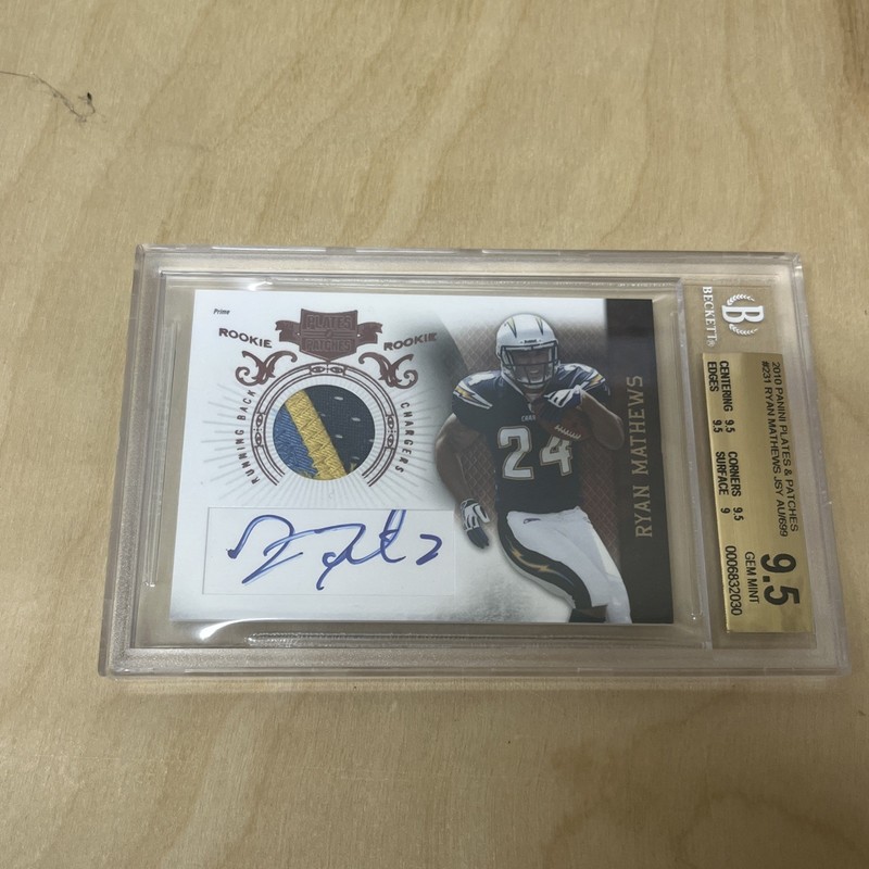 2010 Panini Plates & Patches #231 Ryan Mathew’s Auto Patch /699 9.5 BGS view 1