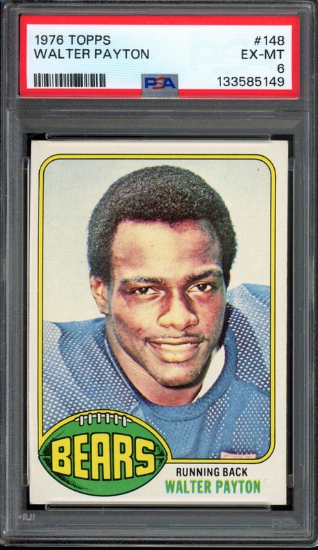 1976 Topps #148 Walter Payton Rookie PSA 6 Vintage HOF RC Football Card (5149)