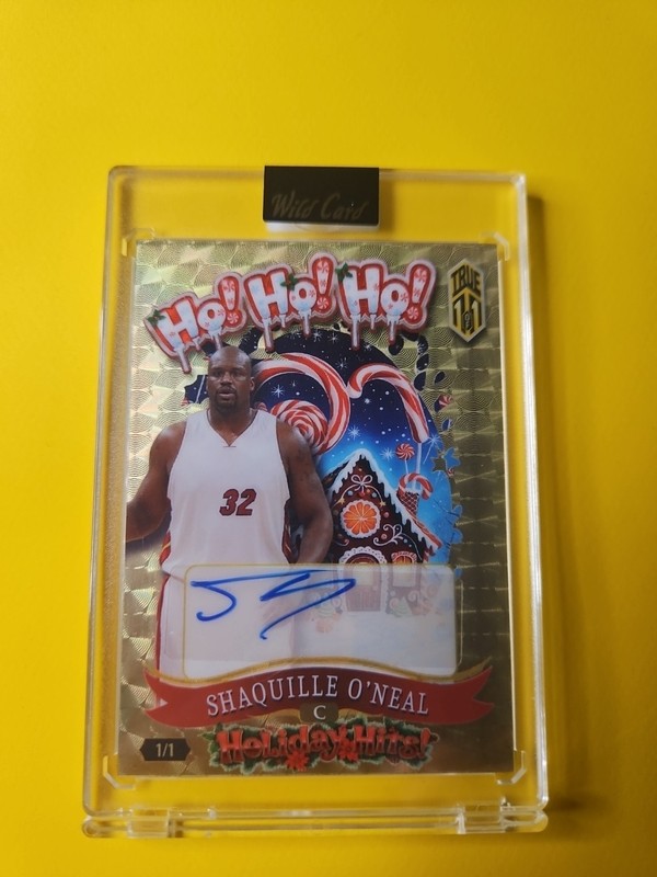 SHAQUILLE O'NEAL WILD CARD HOLIDAY CASE HIT GOLD SUPERFRACTOR TRUE 1/1 AUTO MINT view 2
