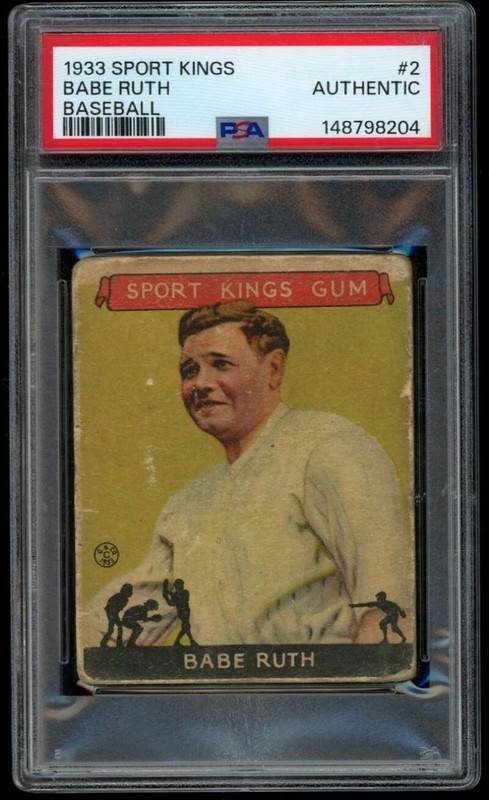 1933 Sport Kings #2 Babe Ruth PSA 0 Auth New York Yankees  (8204)