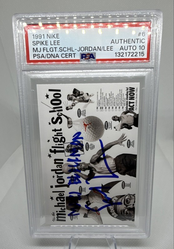 1991 Nike Michael Jordan / Mars Blackmon - Spike Lee Auto PSA 10