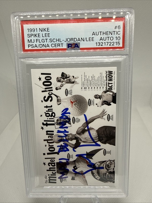 1991 Nike Michael Jordan / Mars Blackmon - Spike Lee Auto PSA 10 view 2