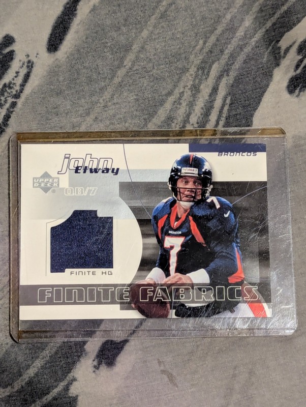 2004 Upper Deck Finite Fabrics John Elway Game-Used Jersey Card