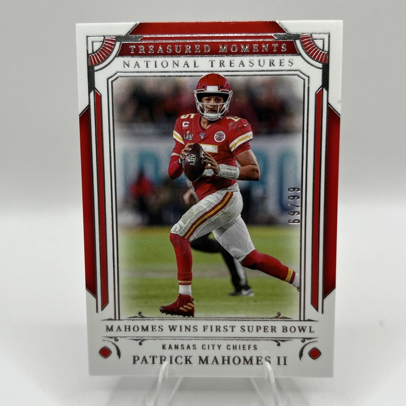 2025 Panini National Treasures Patrick Mahomes Wins 1st Super Bowl /99 Chiefs