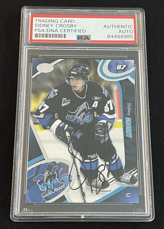 Sidney Crosby Signed 2004-05 Rimouski Oceanic Extreme Team Set Card PSA/DNA Slab