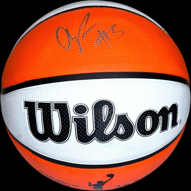 ANGEL REESE SIGNED AUTOGRAPHED WILSON WNBA BASKETBALL CHICAGO SKY LSU PSA/DNA
