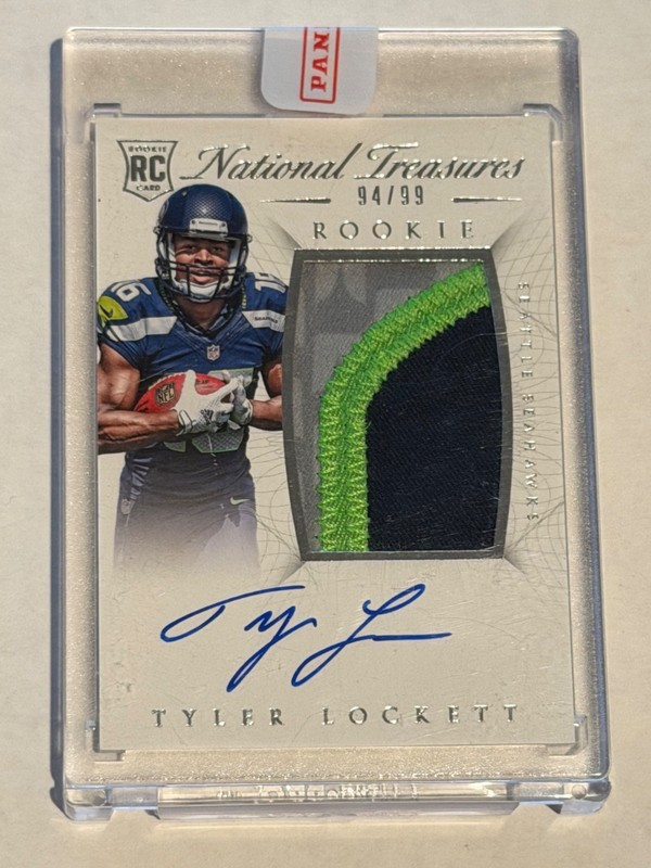 2015 National Treasures Tyler Lockett Rookie Patch Auto #94/99 RPA Seahawks