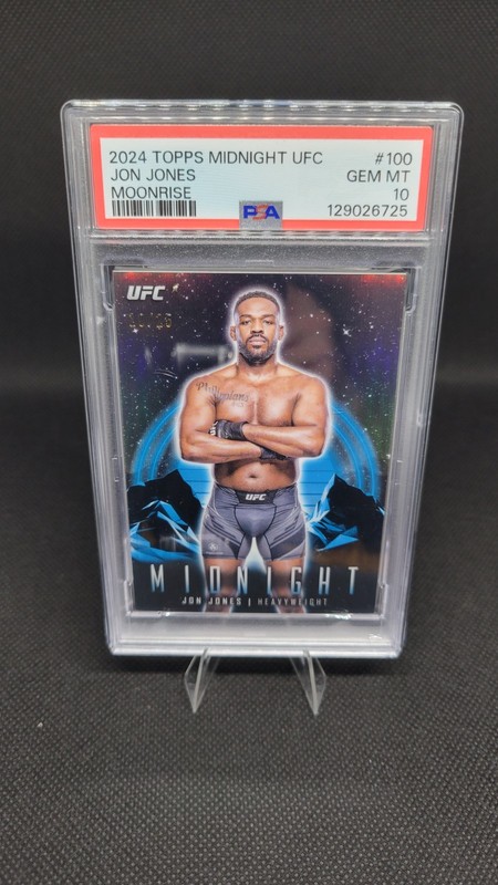 2024 Topps Midnight UFC Moonrise Jon Jones #100 /25 PSA 10