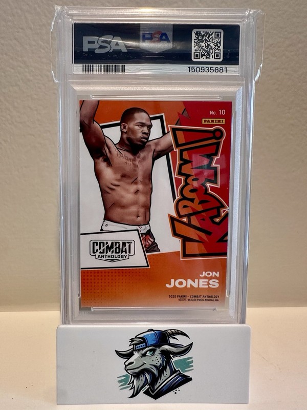 2025 Combat Anthology Jon Jones Kaboom! #10 PSA 9 MINT view 2