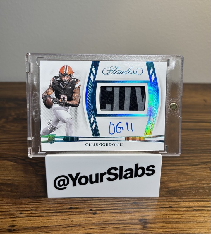 2025 Panini Flawless Ollie Gordon II 1/1 Rookie Patch Auto RPA Oklahoma State