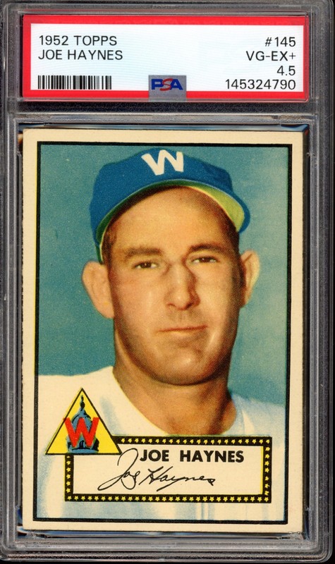1952 Topps #145 Joe Haynes PSA 4.5 Vintage Baseball Card (4790)