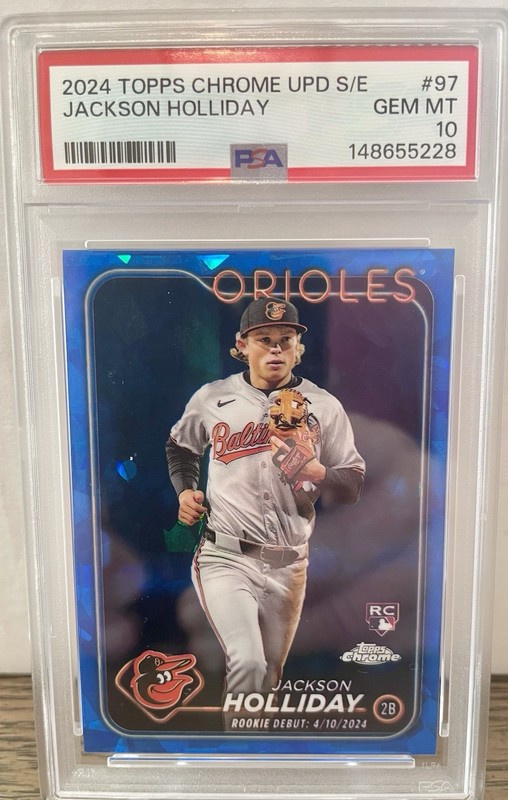 2024 Topps Chrome Sapphire Jackson Holliday Refractor Rookie PSA 10 ⚾ view 1