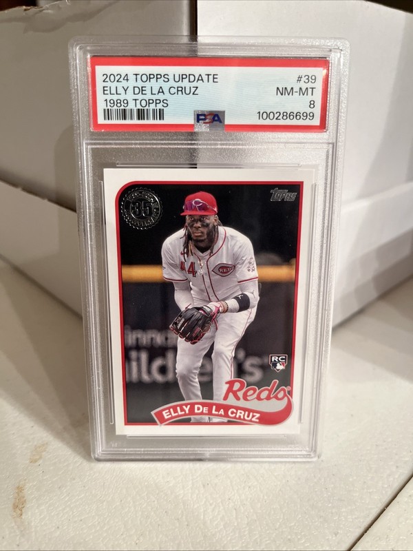2024 Topps Update Elly De La Cruz RC 1989 Insert PSA 8