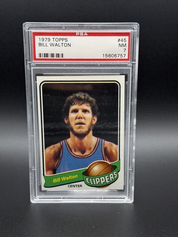 1979-80 Topps #45 Bill Walton PSA 7 NM – San Diego Clippers – Vintage NBA Card