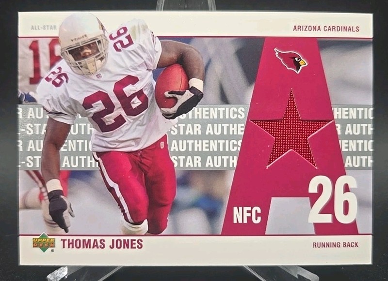 2002 Upper Deck Thomas Jones Game-used Jersey Football Card #AA-TJ  UD Cardinals
