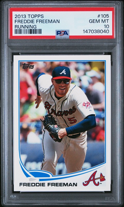 FREDDIE FREEMAN 2013 Topps Running #105 PSA 10 GEM MT