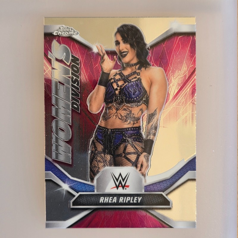 2026 WWE Topps Chrome Rhea Ripley Women's Division Insert Base WDV-36