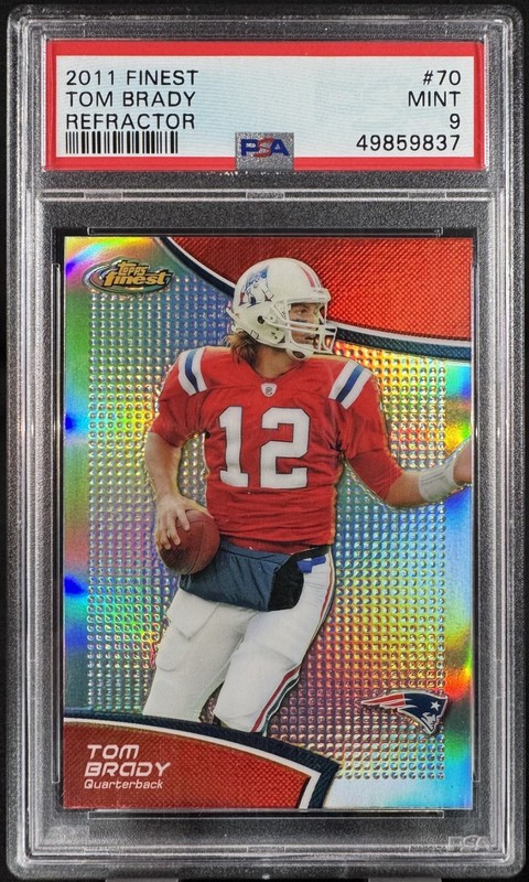 Tom Brady 2011 Topps Finest #70 *Refractor* Long Hair TB12 Patriots GOAT PSA 9