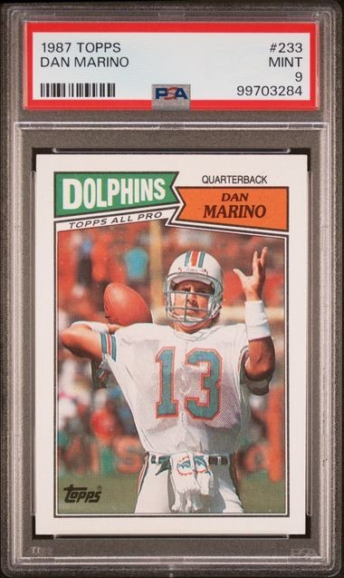 1987 Topps #233 Dan Marino PSA 9 Miami Dolphins