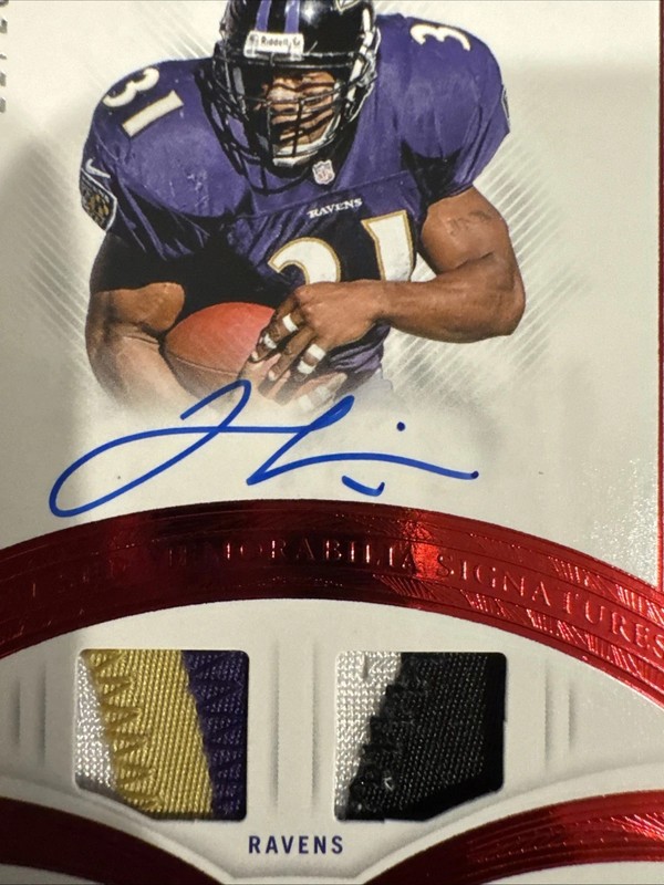 2025 Flawless Jamal Lewis Game Used Patch Auto 4-Color Patch 11/20 GUMS-JLS view 2