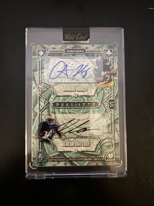 1/1 Dual Auto Rookie Ahmad Hardy Jeremiyah Love Autograph