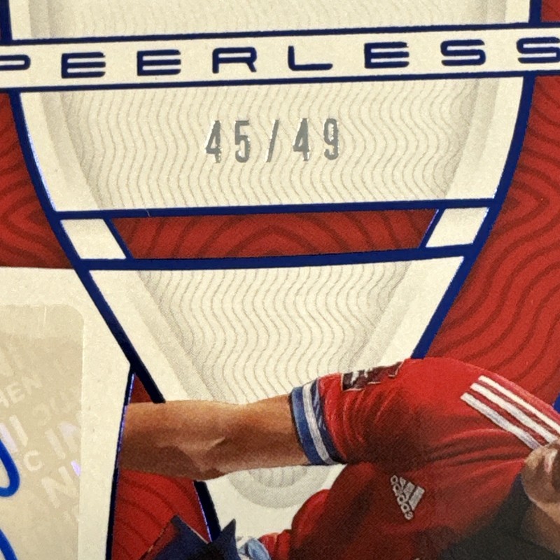 2022 ALEXIS SANCHEZ 45/49 AUTO PANINI NATIONAL TREASURES PEERLESS BLUE FOIL SSP! view 2
