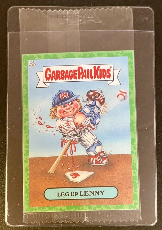 2025 Topps Garbage Pail Kids ‘Leg Up Lenny’ Green /400 PSA Magazine GPK Mint+