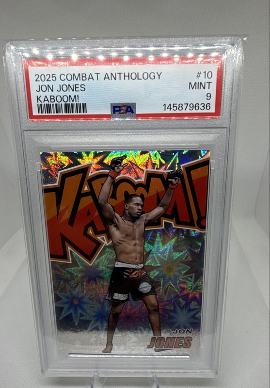 2025 Panini Combat Anthology - Kaboom! Jon Jones #10 Amazing Card PSA 9