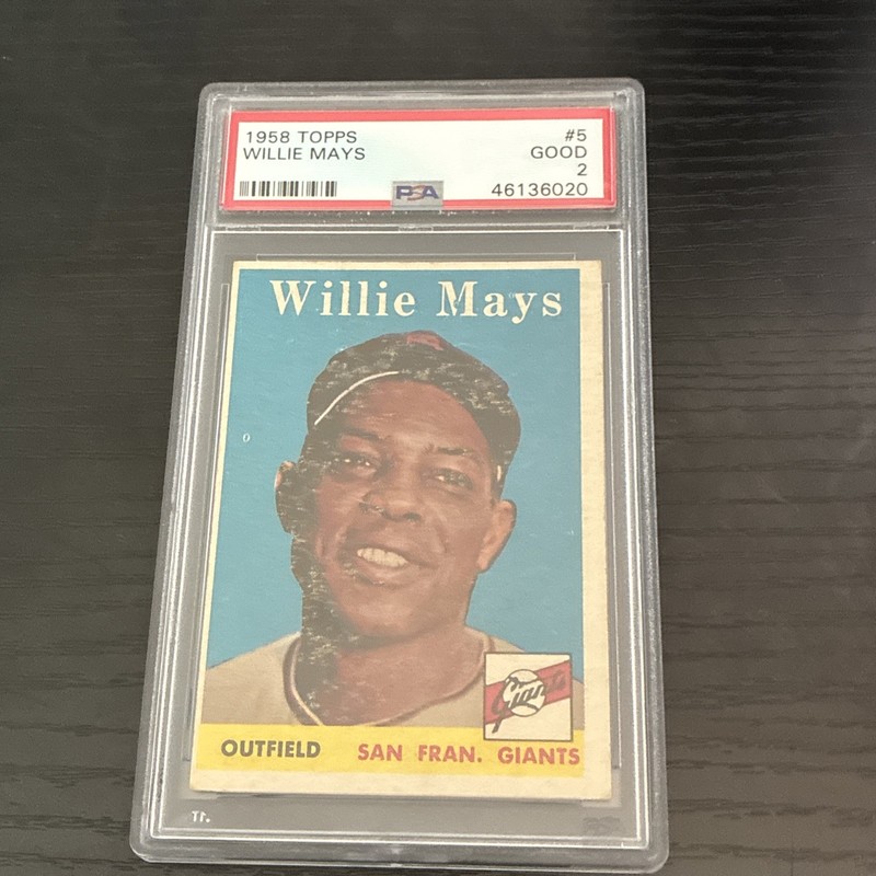 1958 Topps # 5 WILLIE MAYS PSA 2