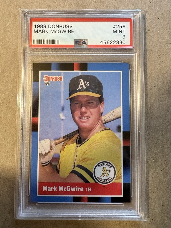 1988 Donruss Mark McGwire #256 PSA 9