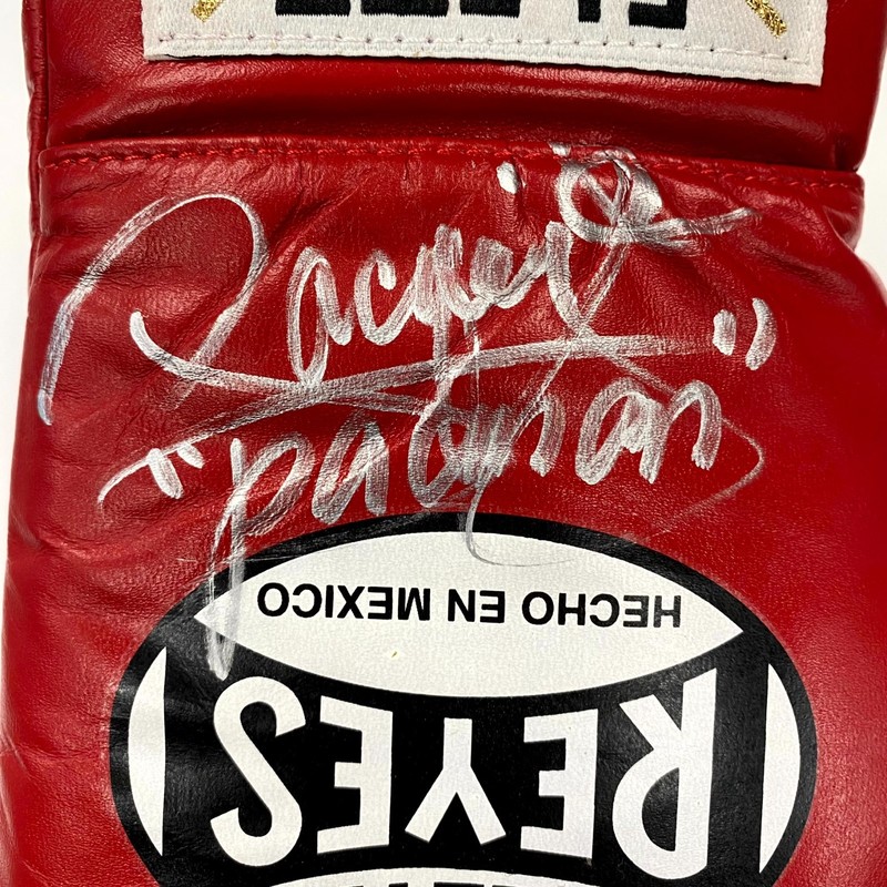 Manny Pacquiao signed "Pacman" Cleto Reyes Boxing Glove autograph ~ PSA view 2