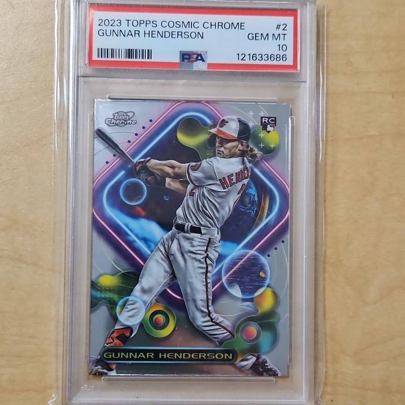 Topps Cosmic Chrome Gunnar Henderson #2 Rookie Baltimore Orioles PSA 10 2023