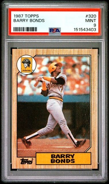 1987 Topps Barry Bonds #320 PSA 9 Rookie RC