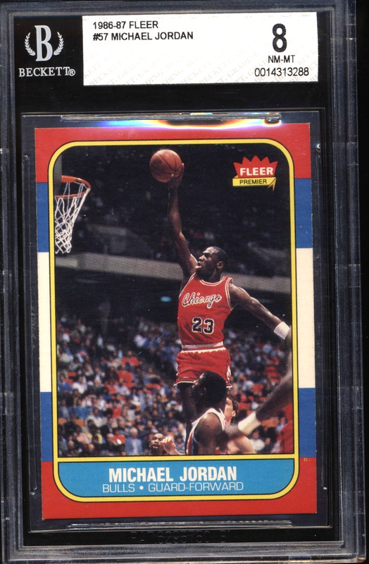 1986 FLEER MICHAEL JORDAN CHICAGO BULLS BGS 8 NM-MT 🔥 HOF RC - THE GOAT!!
