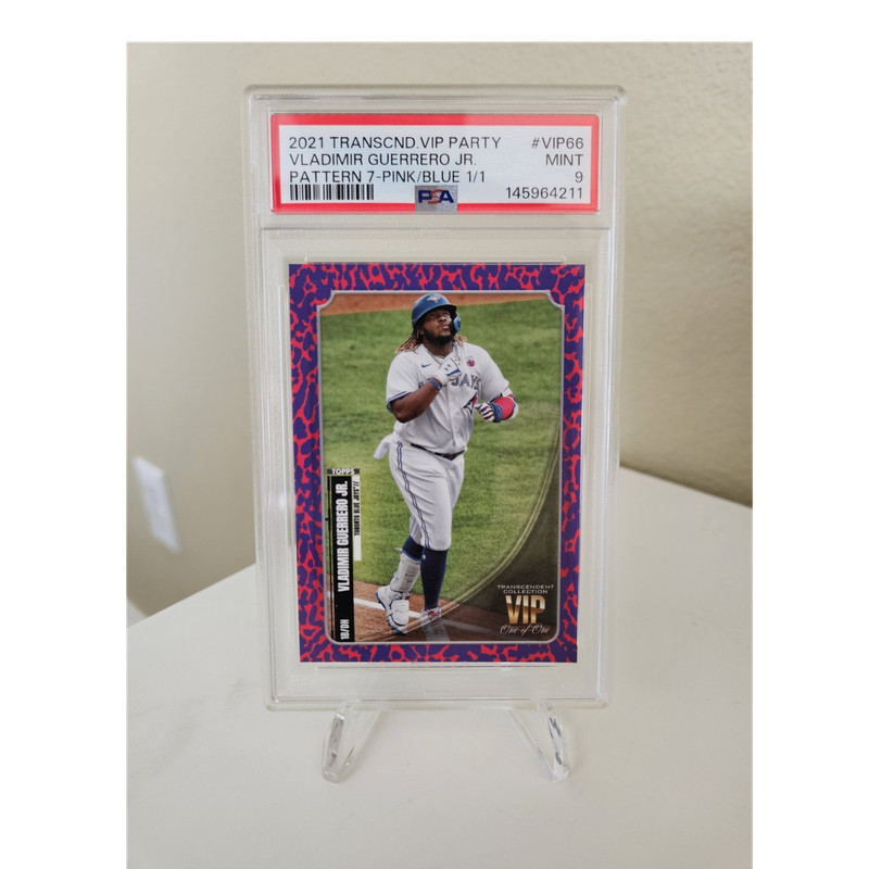 1/1 TOPPS 2021 TRANSCENDENT VLADIMIR GUERRERO JR BLUE JAYS #VIP-66 PSA 9 🔥 view 1