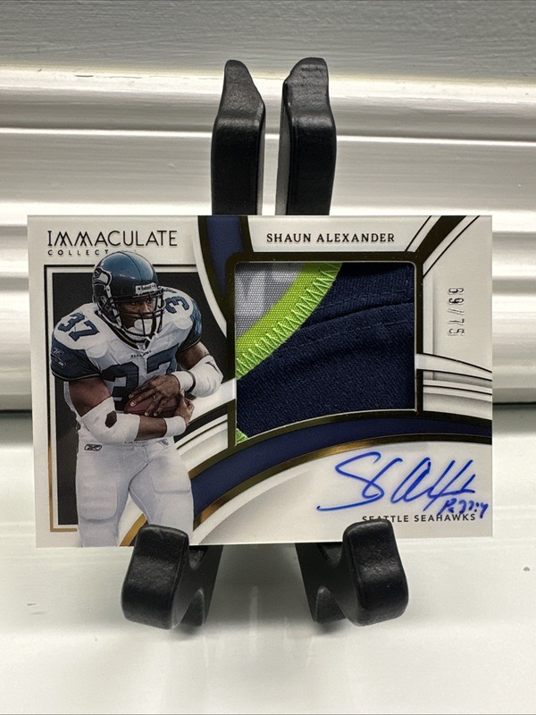 2022 Panini Immaculate Collection-4 Color Premium Patch Auto Shaun Alexander /75