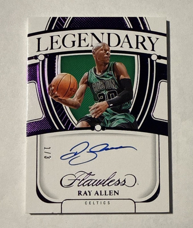 2023-24 Panini Flawless Ray Allen Legendary Scripts Amethyst Auto #/3 Celtics