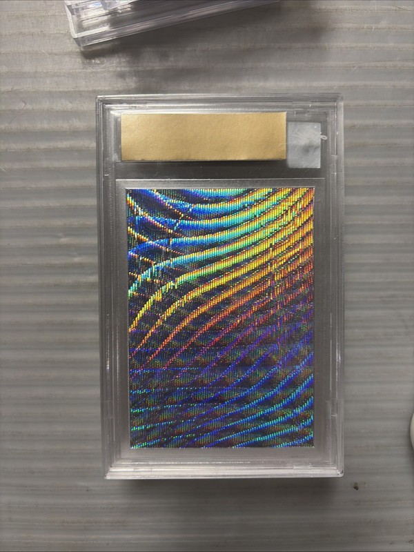 JAKE HAENER 2023 LEAF METAL FOOTBALL 1/1 AUTO PRE-PRODUCTION PROOF MOJO White view 2