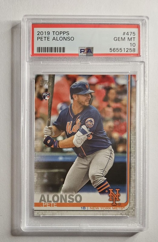 2019 TOPPS #475 RC ROOKIE PETE ALONSO PSA 10 GEM MINT! NEW YORK METS 💰⭐ ORIOLES view 1