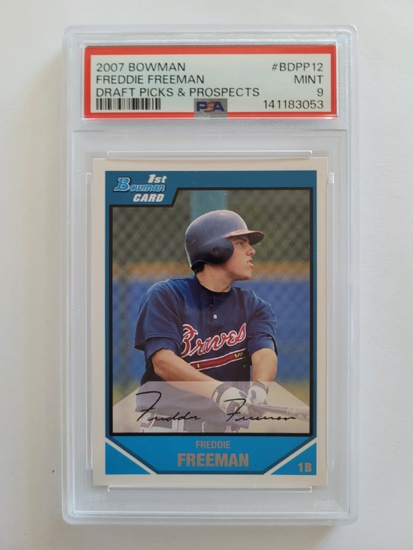 2007 Bowman Draft FREDDIE FREEMAN mint PSA 9 - RC - 1st Bowman - Braves/Dodgers