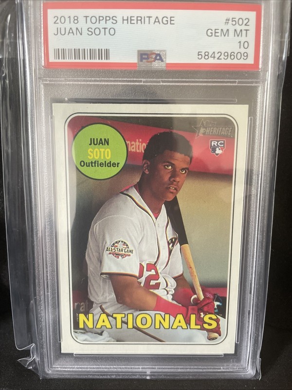 2018 Topps Heritage Juan Soto RC PSA 10