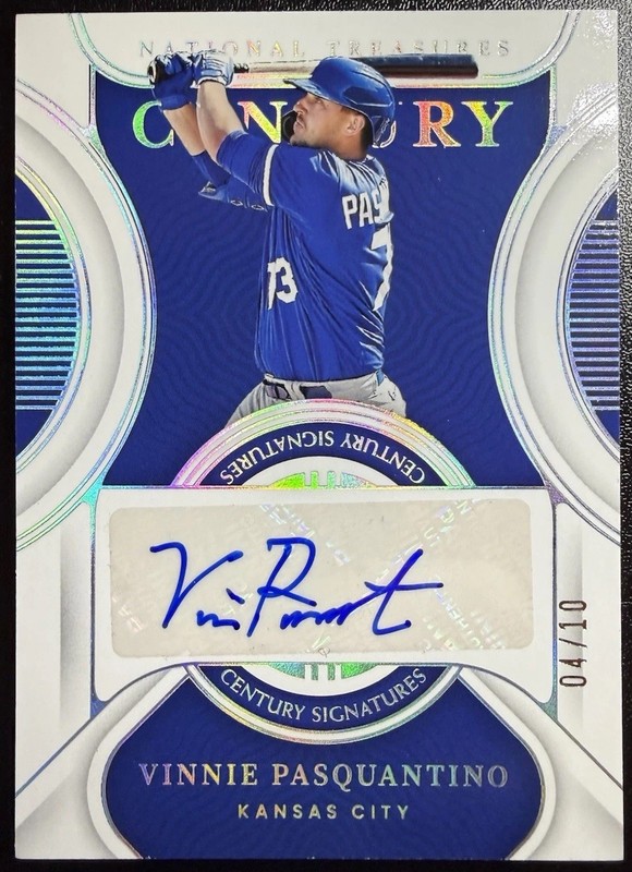 2022 National Treasures Vinnie Pasquantino /10 SSP Century Signatures Auto KC