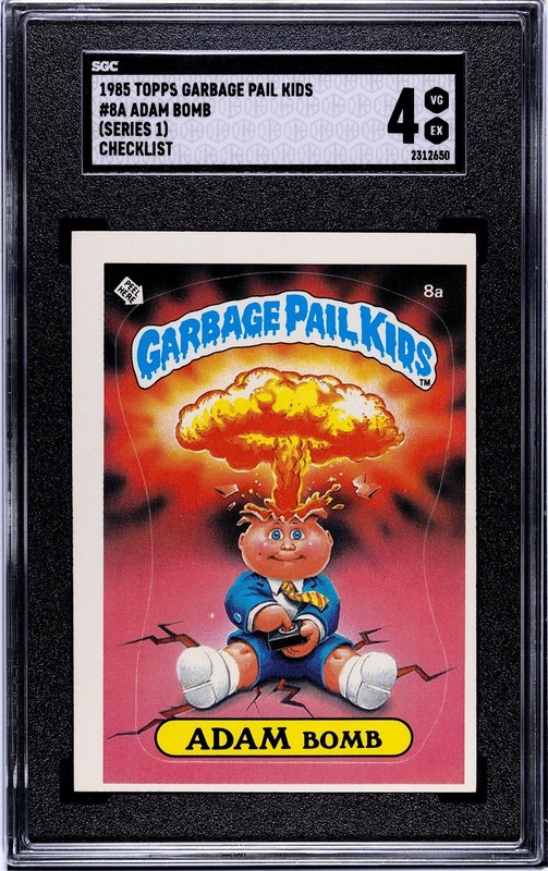Adam Bomb SGC 4 VG-EX 1985 Topps Garbage Pail Kids #8a Checklist Series 1