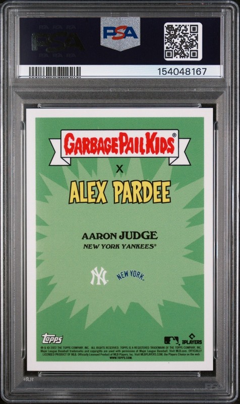 Aaron Judge 2022 Topps Garbage Pail Kids #4a *Aaron Sludge* Yankees Rare PSA 10 view 2