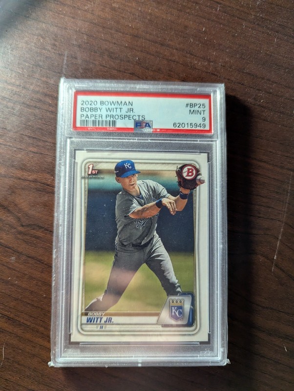 2020 Bowman Bobby Witt Jr #BP25 1st Bowman PSA 9 Kansas City Royals