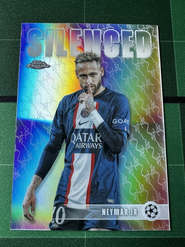 2025-26 Topps Chrome UEFA SILENCED REFRACTOR Neymar Jr, Paris Saint-Germain