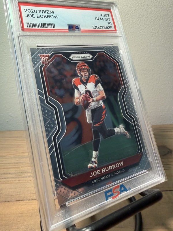 2020 Panini Prizm Joe Burrow RC #307 PSA 10 Gem Mint Rookie Bengals