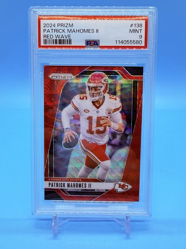 2024 Prizm ~ PATRICK MAHOMES II ~ Red Wave Prizm #'d /149 ~ PSA 9 MINT 🔥
