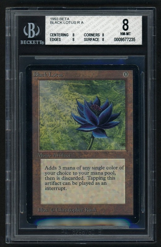 ***BGS 8 Quad Beta Black Lotus*** MTG Beta Magic Kid Icarus